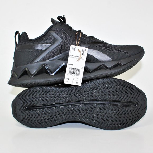 Reebok Zig Elusion Energy Running Shoe All Black Men's 11 NWT! - Picture 10 of 12